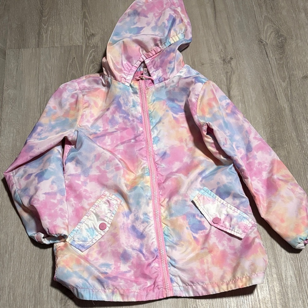 Maddie & Michelle Pastel Tie-Dye Kids Raincoat